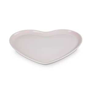 Le Creuset Stoneware Heart Serving Platter 32cm Shell Pink