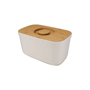 Joseph Joseph Bread Bin with Bamboo Lid White