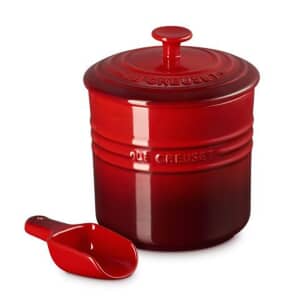 Le Creuset Pet Food Storage Jar With Scoop Cerise