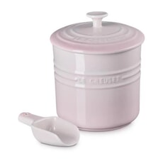 Le Creuset Pet Food Storage Jar With Scoop Shell Pink