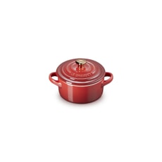 Le Creuset Petite Casserole With Gold Heart Knob Cerise
