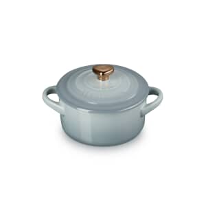 Le Creuset Petite Casserole With Gold Heart Knob Sea Salt