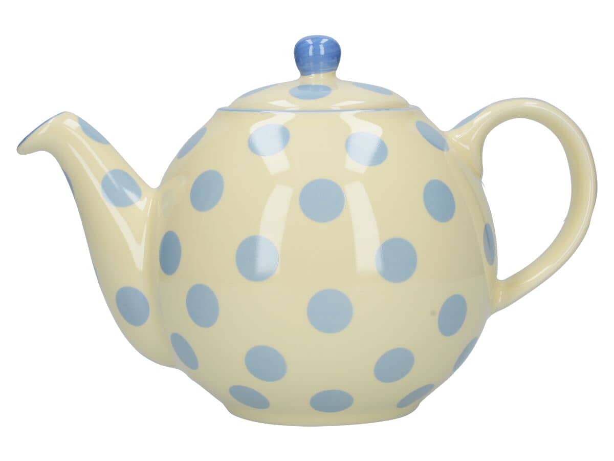 London Pottery Globe 4 Cup Teapot Ivory With Blue Spots - (84200) -  eCookshop