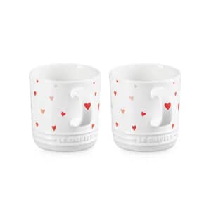 Le Creuset Set Of Two Heart Mugs
