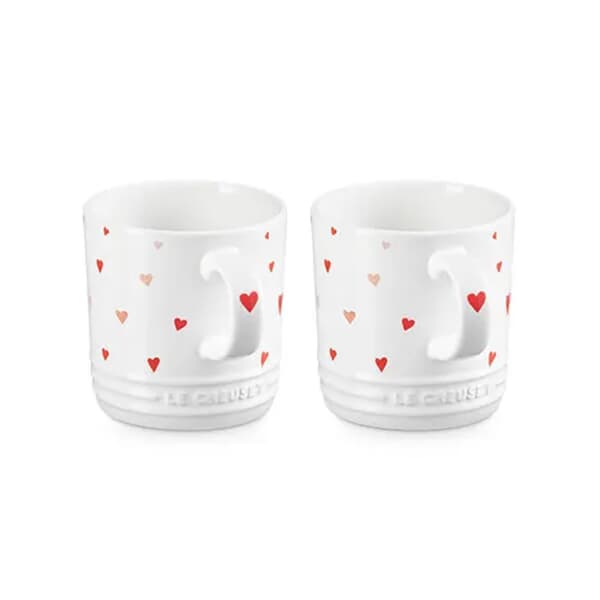 Le Creuset Set Of Two Heart Mugs
