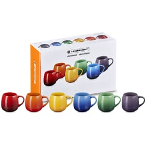 Le Creuset Rainbow Set Of 6 Coupe Mugs 320ml