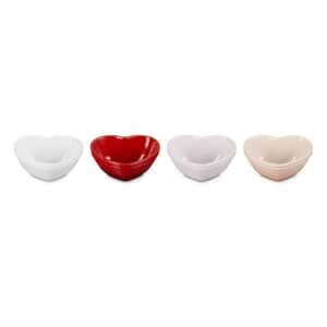 Le Creuset Set Of 4 Mini Heart Bowls Mixed