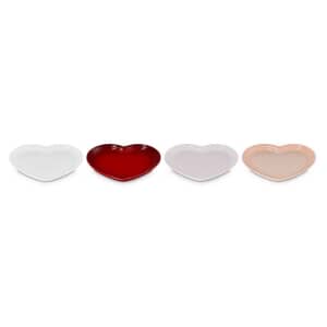 Le Creuset Set Of 4 Heart Plates