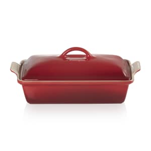Le Creuset 33cm Rectangular Dish With Lid Cerise