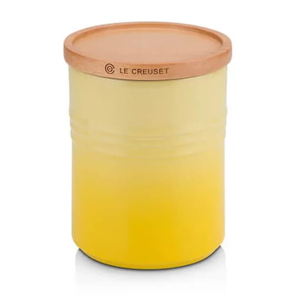 Le Creuset Medium Storage Jar With Wooden Lid Soleil