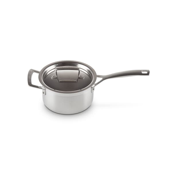 Le Creuset Classic 3-ply Stainless Steel 16cm Saucepan and lid