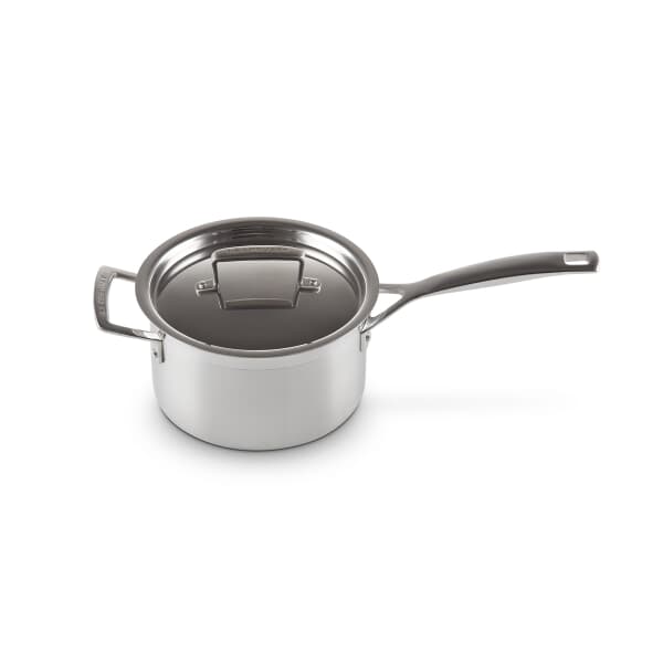 Le Creuset Classic 3-ply Stainless Steel 18cm Saucepan and lid