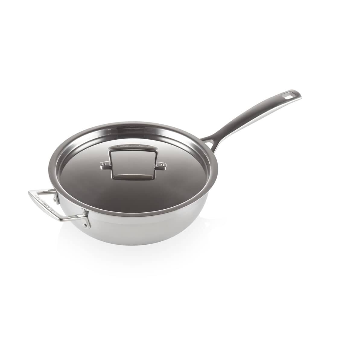 3-ply Stainless Steel Non-Stick Chef's Pan with Lid