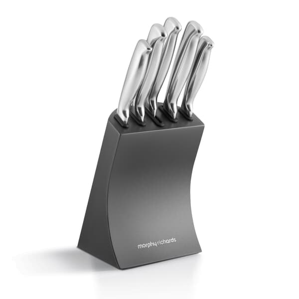 Morphy Richards Accents 5 Piece Knife Block Titanium