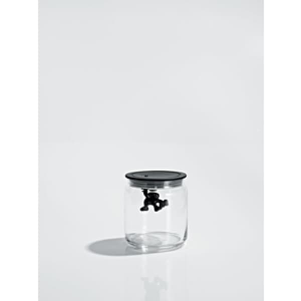 Alessi Gianni Glass Jar Small Black