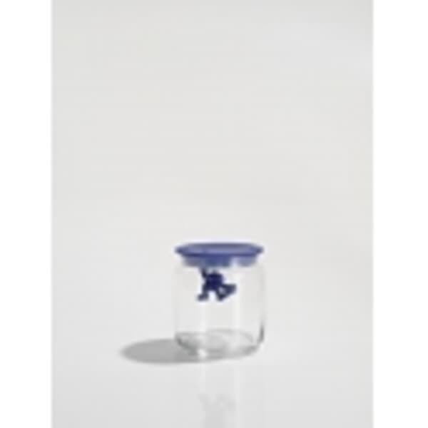 Alessi Gianni Glass Jar Small Dark Blue