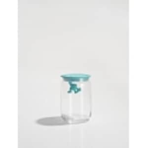Alessi Gianni Glass Jar Medium Light Blue