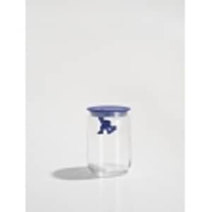 Alessi Gianni Glass Jar Medium Dark Blue