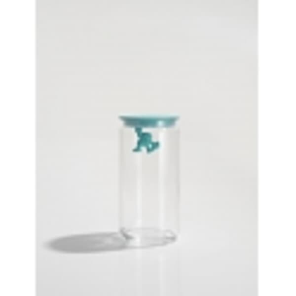 Alessi Gianni Glass Jar Large Light Blue