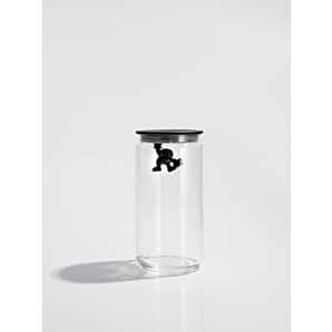 Alessi Gianni Glass Jar Large Black