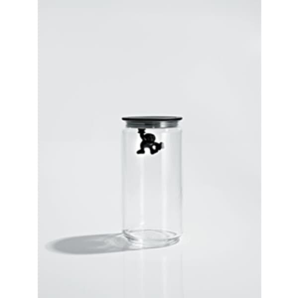 Alessi Gianni Glass Jar Large Black