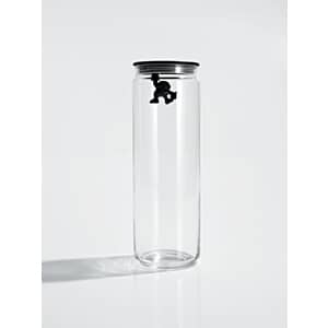 Alessi Gianni Glass Jar Spaghetti Black
