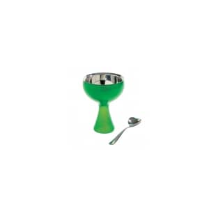 Alessi Big Love Ice Cream Bowl and Spoon Set Green