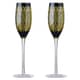 Artland Set of 2 Midnight Peacock Champagne Flutes