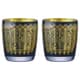 Artland Set of 2 Midnight Peacock DOF Tumblers