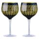 Artland Set of 2 Midnight Peacock Gin Glasses