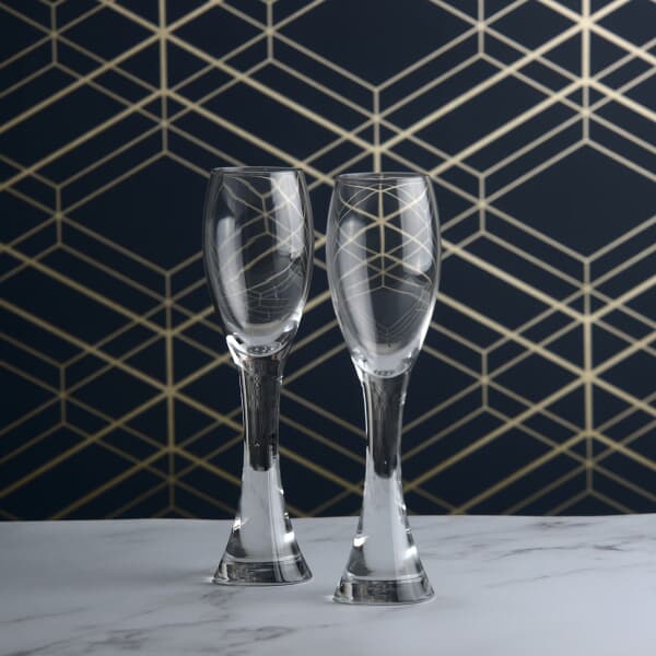 Anton Studio Designs Set of 2 Manhattan Champagne Flutes