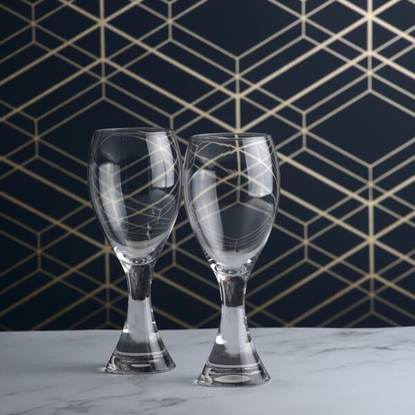 Anton Studio Designs Set of 2 Manhattan Red Wine Glasses