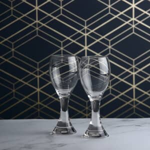 Anton Studio Designs Set of 2 Manhattan White Wine Glasses