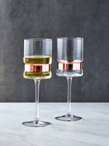 Anton Studio Designs Set of 2 SoHo Wine Glasses Bronze