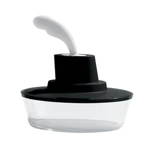 Alessi Ship Shape Butter Dish Black
