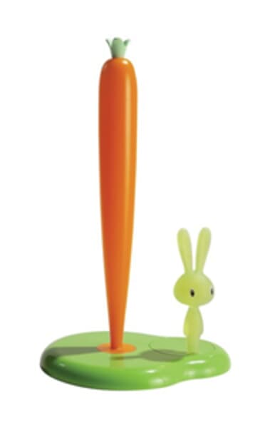 Alessi Bunny And Carrot Kitchen Roll Holder Green