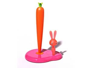 Alessi Bunny And Carrot Kitchen Roll Holder Pink