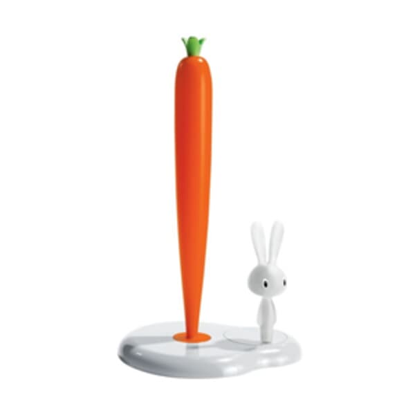 Alessi Bunny And Carrot Kitchen Roll Holder White