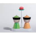 Alessi Mr Mrs Chin Salt And Pepper Set Green/Yellow (ASG79SET2