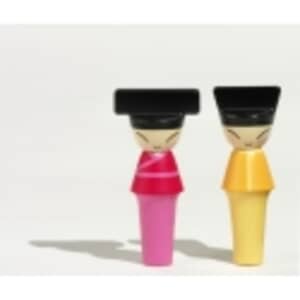 Alessi King And Queen Stopper Set Red/Yellow
