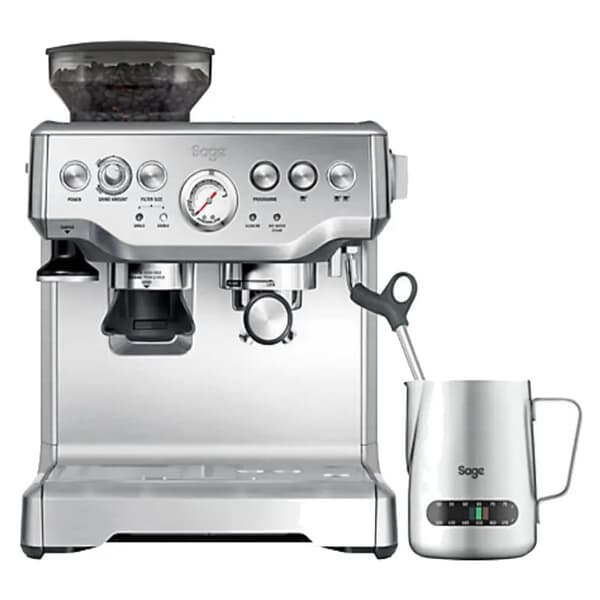 Sage the Barista Express Coffee Machine With Free Coffee Stainless Steel