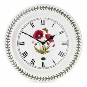 Portmeirion Botanic Garden - 10inch Wall Clock Poppy
