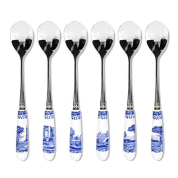 Spode Blue Italian - Tea Spoons Set Of 6