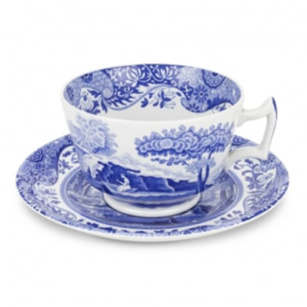 Spode Blue Italian - Breakfast Cup And Saucer