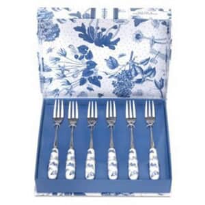Portmeirion Botanic Blue - Pastry Forks Set Of 6