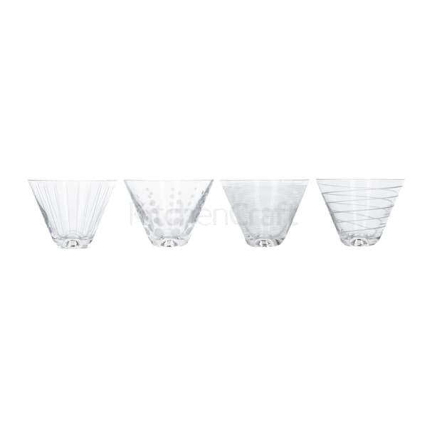 Mikasa Cheers Pack Of 4 Stemless Martini Glasses 400ml