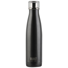 Built 500ml Double Walled Stainless Steel Water Bottle Black and Blue Ombre