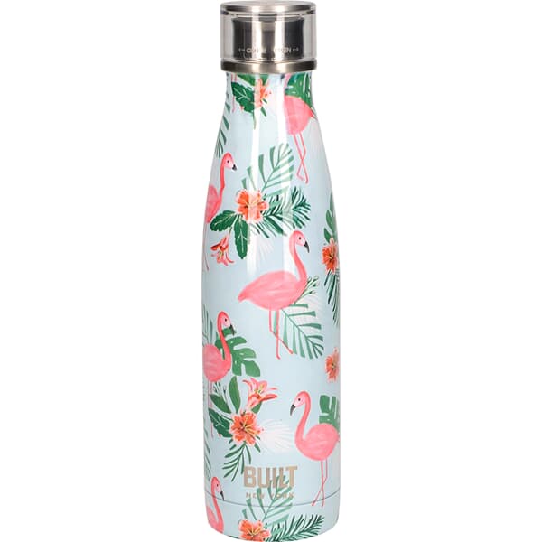 Built 500ml Double Walled Stainless Steel Water Bottle Flamingo