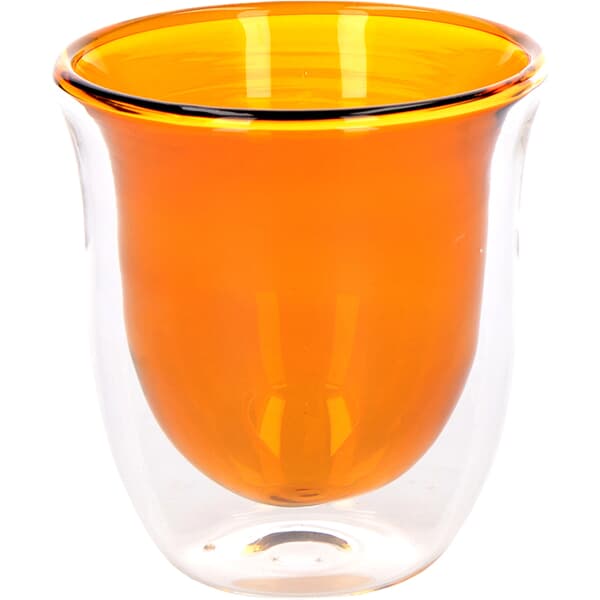 La Cafetire Colour Amber Double Walled Glasses