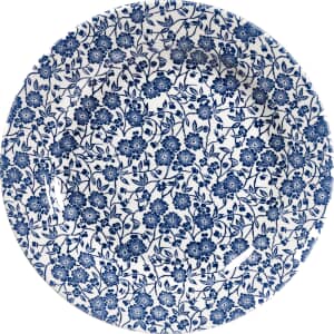 Queens Blue Story Victorian Calico White Dinner Plate Single